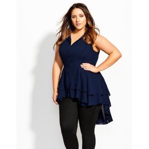 City Chic Simple Flutter Shirt